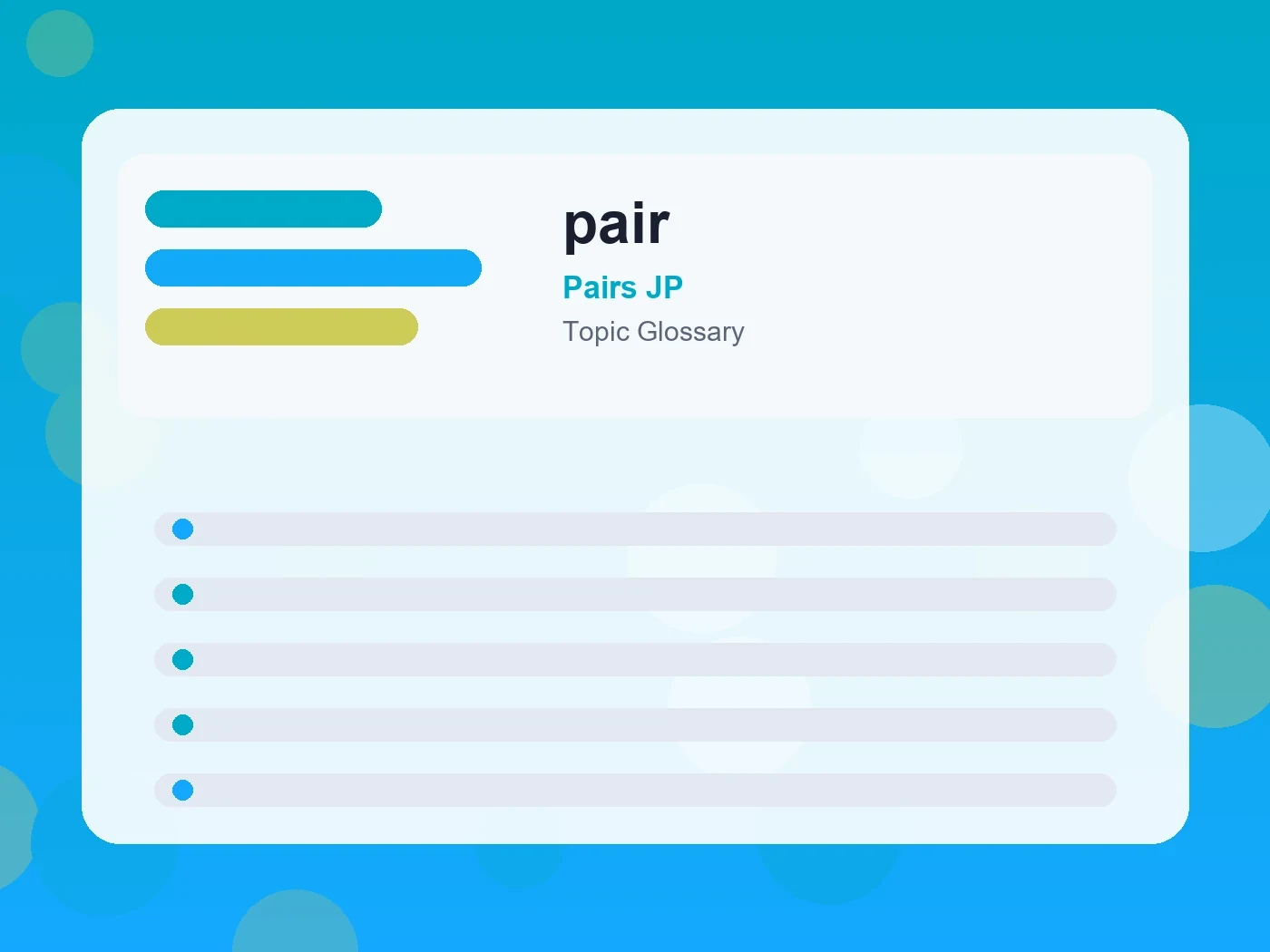 Pairs JP pair guide visual