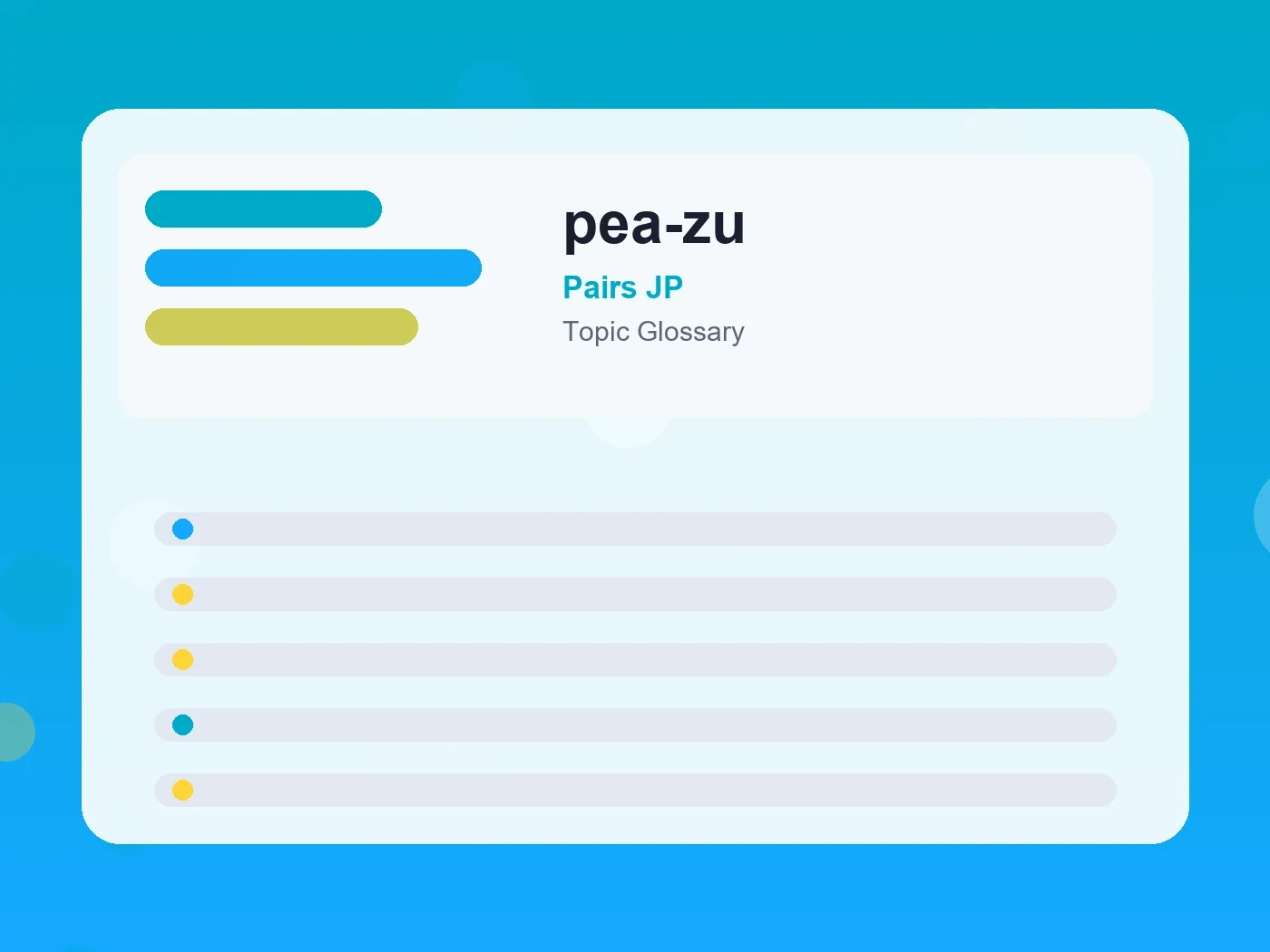 Pairs JP pea-zu guide visual