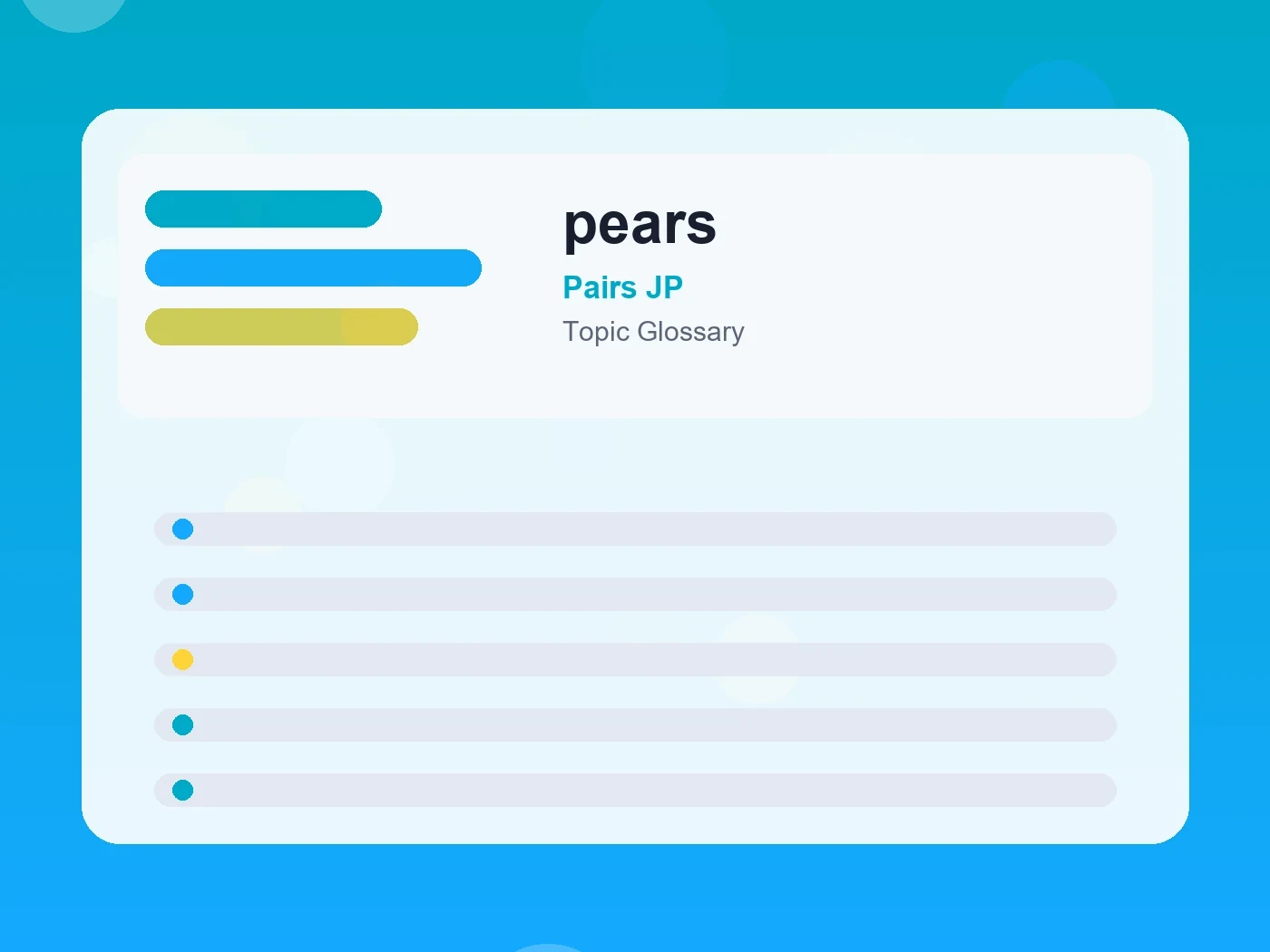 Pairs JP pears guide visual